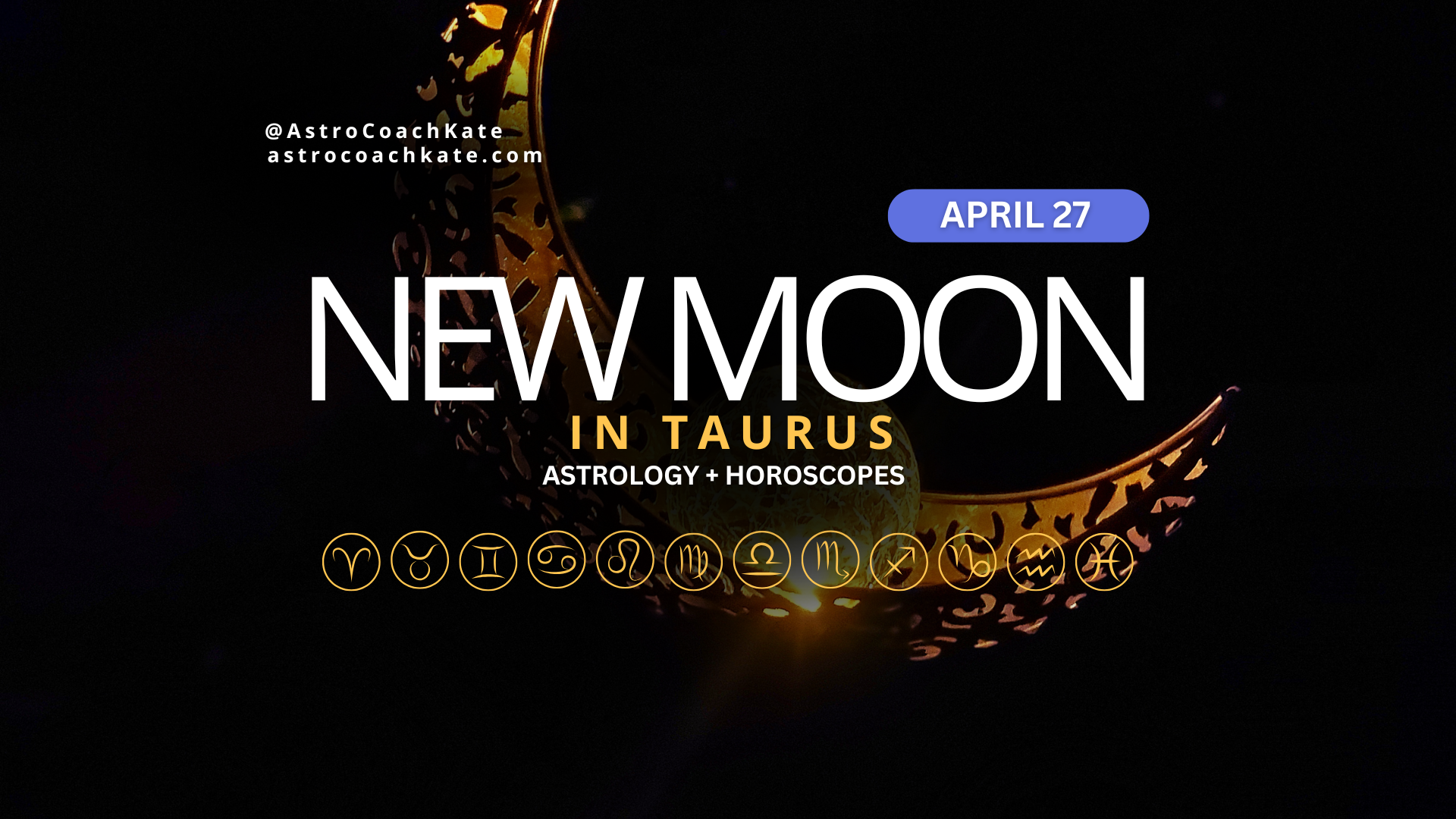 The New Moon in Taurus on April 27, 2025 is an opportunity to work towards stability and security over the next 6 months. Get your Astro Coach Kate forecasts!
